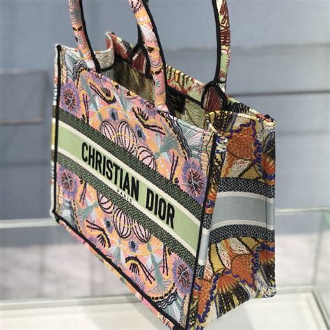 Dior Book Tote Multicolor Dior In Lights Embroidery 